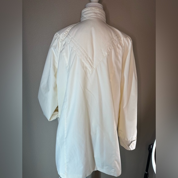 Vintage Sergio‎ Valente Ivory Zip Jacket L 15/16 – Shoulder Pads 80s - Picture 4 of 12